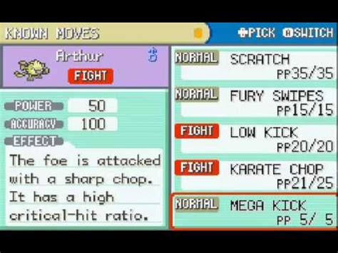 mega kick or mega punch|Title: Comparing Mega Punch and Mega Kick in Pokémon Battles.